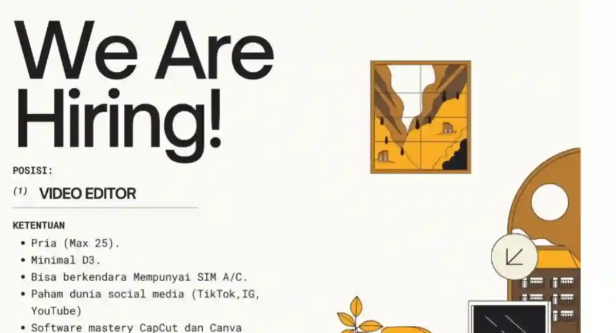 Paham Meme & Jago CapCut? Bekasi Punya Loker Video Editor Buat Kamu, Ada Bonus & BPJS!